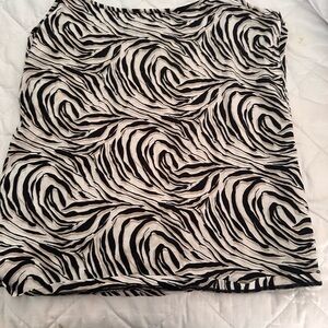 LOFT Black and White Zebra Print Camisole